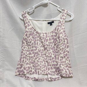 J. Crew Mauve and Cream Sleeveless Blouse